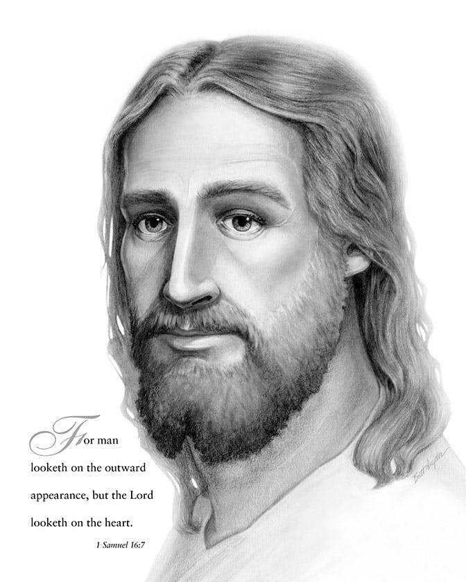 Lord Looketh by Brett Snyder. Free Jesus Christ Art.